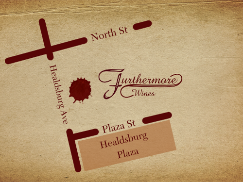 Map to Furthermore Tasting Lounge in Healdsburg